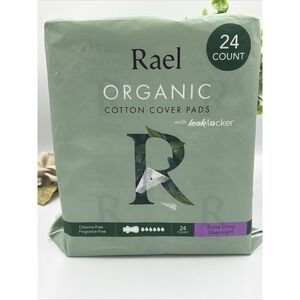 24ct Real Organic Extra Long Overnight Pads W/Leaklocker